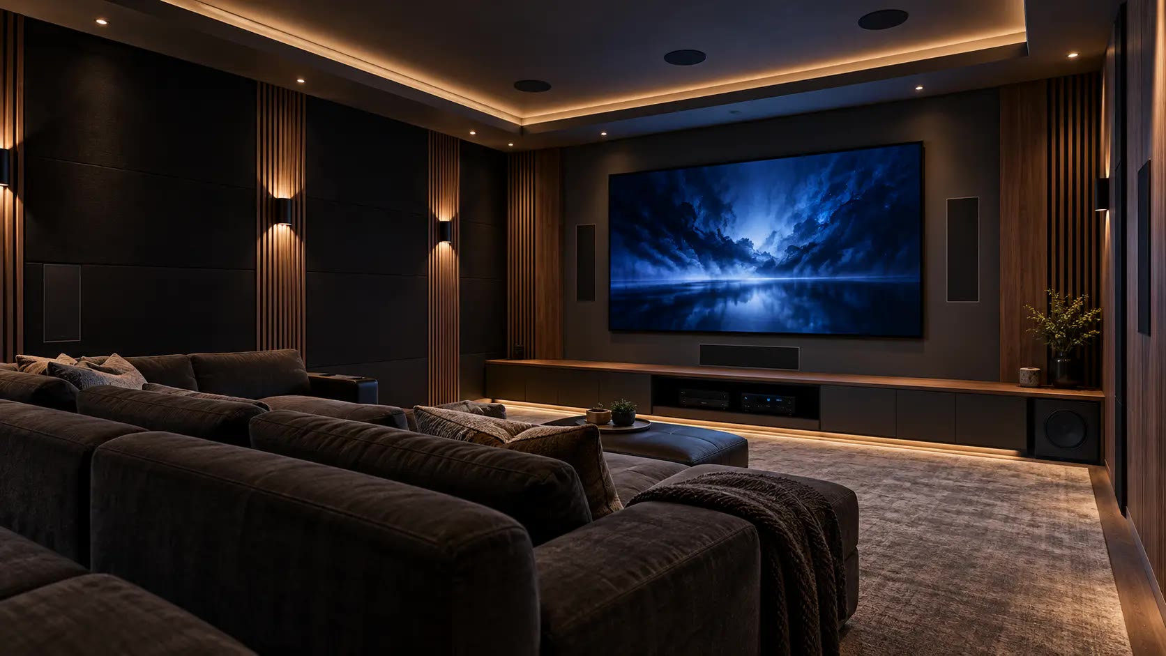 Professionally installed home theater and audio video system